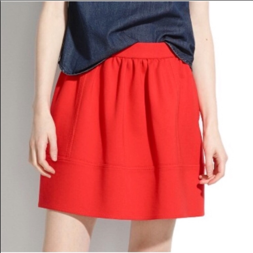 Madewell Skirt - Red Ponte Swivel Skirt
